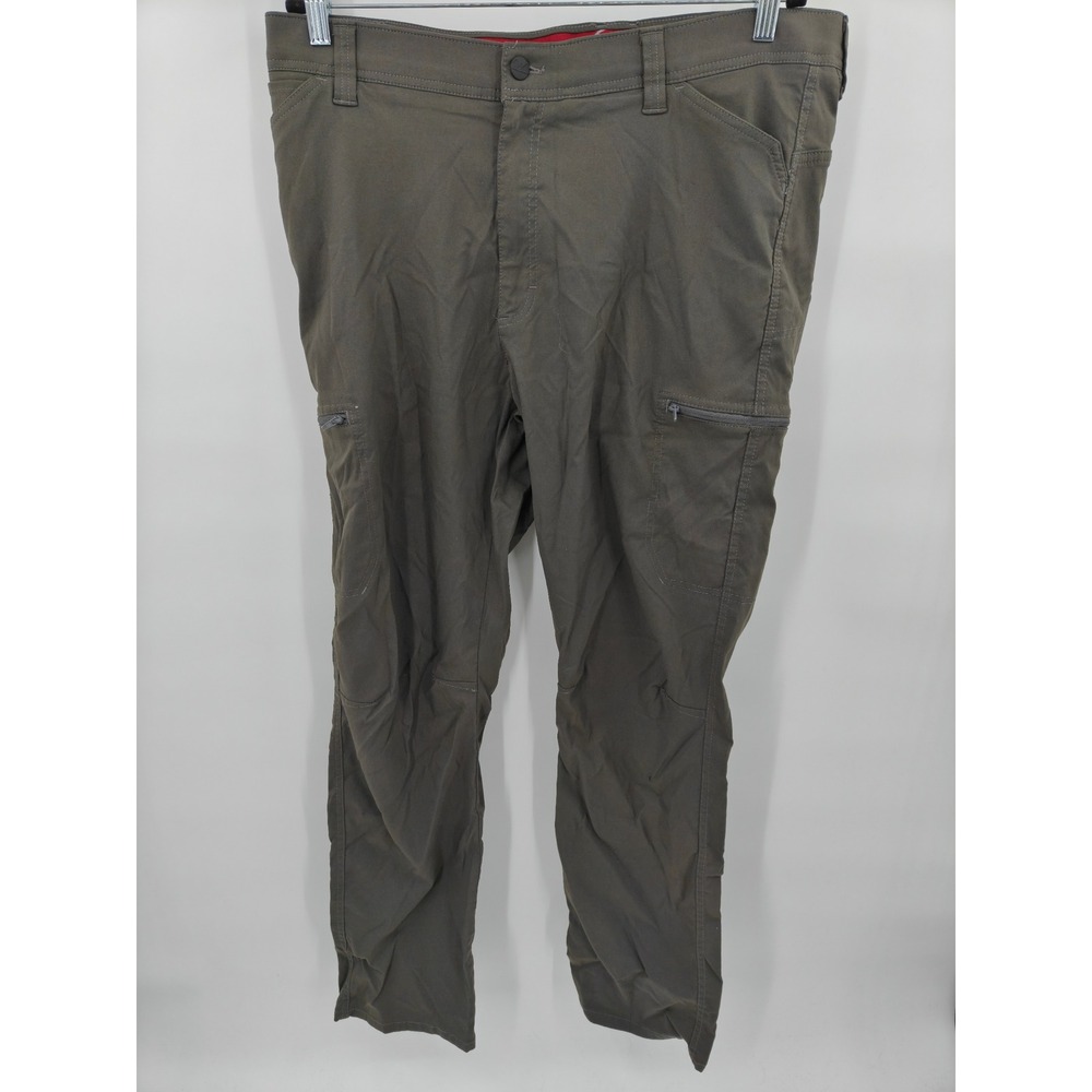 Wrangler ATG Mens Cargo Pants 38x32 Olive Green Stretch Hiking 10NW788AS